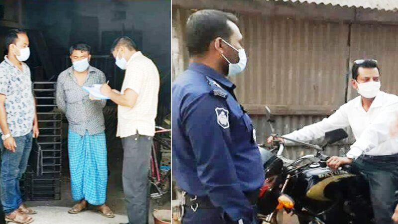মোবাইল কোর্টের অভিযান বানারীপাড়ায় লকডাউন কার্যকরে মাঠে ইউএনও-এসিল্যান্ড ।