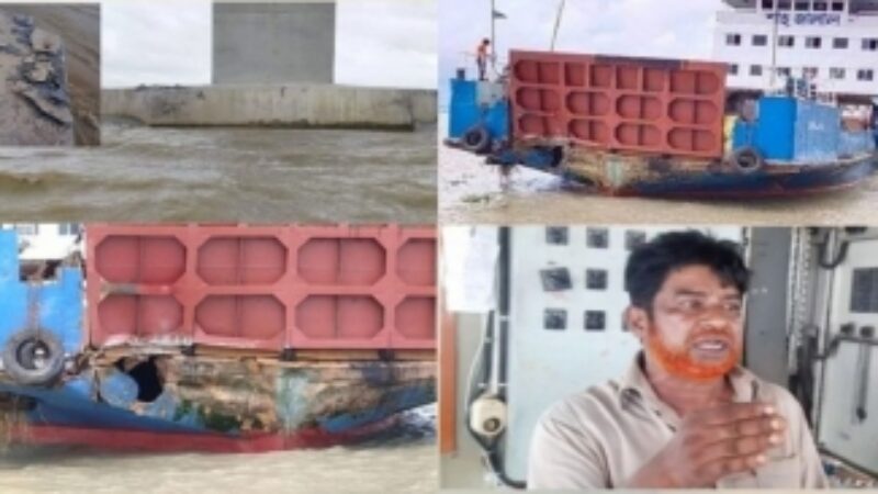 ফেরির মাস্টার আটক পদ্মা সেতুর পিলারে ধাক্কা দেওয়া